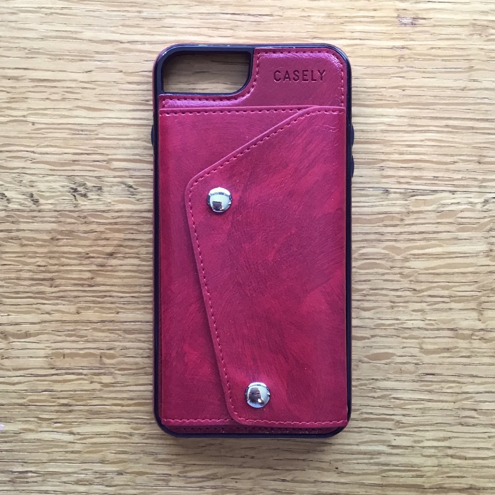 Casey Red Phone Case w/wallet